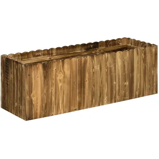 Outsunny Hochbeet Pflanzkasten 120 x 40 x 40 cm Beige
