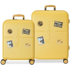 Pepe Jeans Kofferset, 48 x 70 x 28 cm, gelb, 48x70x28 cms, Kofferset