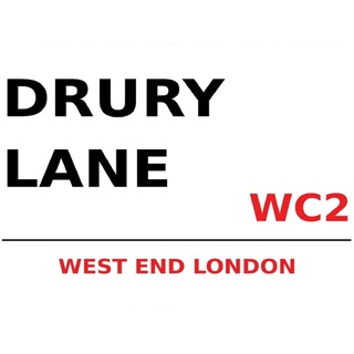 Schatzmix Street Drury Lane West End London WC2 White Metallschild Wanddeko 20x30 cm tin Sign Blechschild, Blech, Mehrfarbig