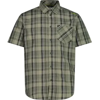 CMP Kurzarmhemd Sage / Pine / Bianco 4XL