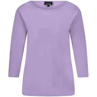 Kurzarmshirt GOLDNER "Kurzgröße Basic Shirt mit U-Boot-Ausschnitt", Damen, Gr. 21, lila (flieder), Obermaterial: 100% Baumwolle CO., Modisch, U-Boot-Ausschnitt, Shirts Kurzarmshirt, U-Boot-Ausschnitt