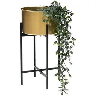 DanDiBo Ambiente Blumenhocker mit Topf 50 x 50 cm Gold Schwarz