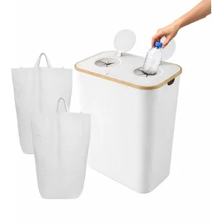 Relaxdays Pfandflaschen Sammelbehälter 170 l Weiß