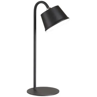 Schöner Wohnen Akku-Tischleuchte , Schwarz , Metall , 34x12 cm , aufladbar über Usb, mit Behang , Lampen & Leuchten, Innenbeleuchtung, Tischlampen, Akku-Tischlampen