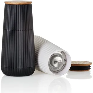 AdHoc MP151 manuelle Salzmühle oder  Pfeffermühle Scape Black, Kunststoff | Eichenholz