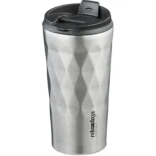 Relaxdays Thermobecher 0,35 l Schwarz