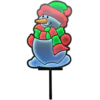 FHS International Star-Max Schneemann 318 LEDs Erdspieß 32x41cm 6/18h Timer