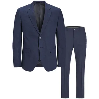 JACK & JONES Herren Jprriviera Linen Suit Slim Fit Sn Pls Anzug, Dark Navy/Fit:Slim Fit, 66 Große Größen