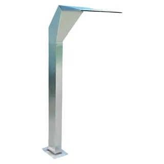 Pool Wasserfall Brunnen Edelstahl Wasserspiele Dekoration Anlage Schwimmbecken - Silber