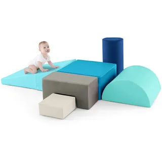 Costway Schaumstoffblock Marineblau (6-teilig) , Dunkelblau , Kunststoff , 40x20x40 cm , Spielzeug, Lernspiele