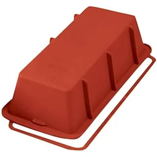 silikomart | SFT330 Silikon-Kuchenform PLUM CAKE, Antihaft, 1er Pack Kuchenform mit Safe Ring, 260 x 100 mm, h 70 mm, Volumen 1,5 l, Made in Italy