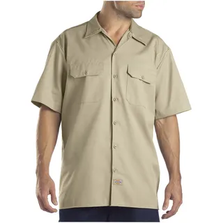 Dickies Herren Kurzarm Flex Twill Arbeitshemd Big, Desert Sand, 3X-Groß