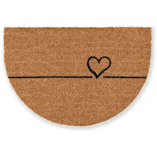 Astra Fussmatte Halbrund Coco Smart , Creme , Textil , 40x60 cm , Teppiche und Böden, Schmutzfangmatten, Fußmatten
