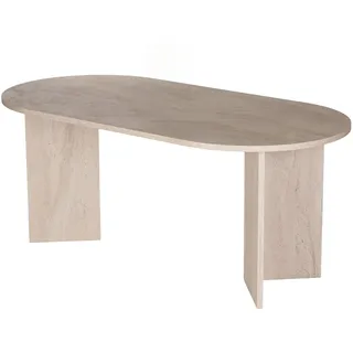 Skye Decor Elegant Dining Table, Travertine Color, 180 x 75 x 89.5 cm | 100% Melamine Coated Particle Board, 25 mm Thickness | Perfect for Modern Dining Spaces