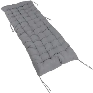 Relaxdays Bankauflage 190 x 70 cm grau 1 St.