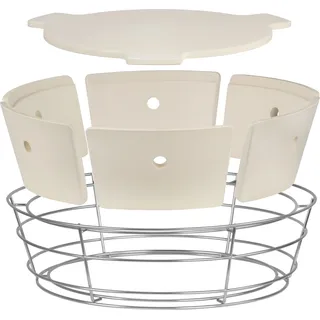 BBQ-Toro Universal flexibles Kochsystem Kugelgrill, Räucherbox Kit für Ø 57cm Kugelgrill - Silber