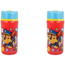 4693 Pack Paw Patrol, bestehend aus 2 Wasserflaschen 390 ml, wiederverwendbar, BPA-frei