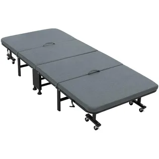 ECD Germany Gästebett 90 x 200 cm grau