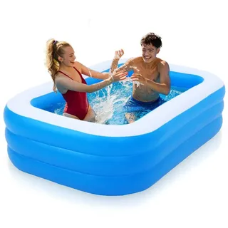 Großer rechteckiger aufblasbarer Gartenpool für Kinder und Erwachsene 170x115x47 cm