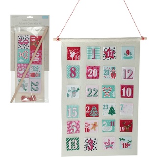 Trimits ADKIT2 Adventskalender zum Selbermachen, Stoff, 30 x 46 cm, cremefarben