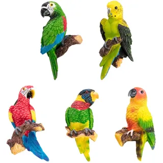 SOLUSTRE 5 Stück Kühlschrankmagnete Papagei 3D Vogel Design Kühlschrank Magnet Set Dekorative Magnete Für Küche Whiteboard