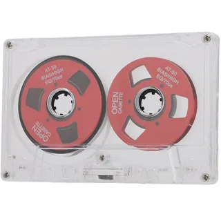 Blanko-Kassettenband von Rolle zu Rolle, Doppelseitiges Metall-Audiokassettenband mit Transparenter Box, 50 Minuten Aufnahmezeit, Ideal für Musikaufnahmen (-2214240058512)