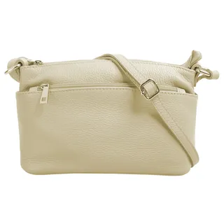 Cluty Umhängetasche Leder Beige