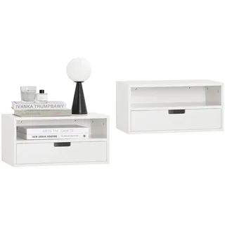 SoBuy Nachtschrank 2er Set 45 x 22 x 25 cm Weiß
