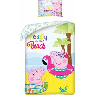 Baumwollbettwäsche 140x200 PEPPA PIG Märchen - Bunt