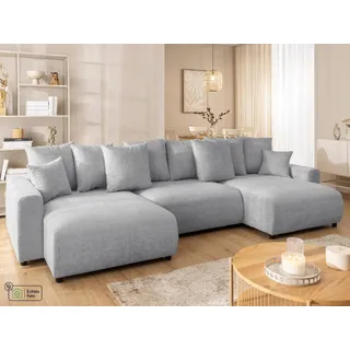 s-style möbel Wohnlandschaft Chenille 3-Sitzer Hellgrau