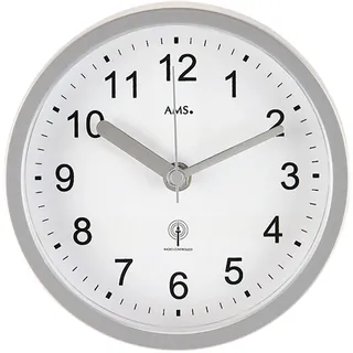 AMS Funk-Wanduhr, Funkwerk, D16x5cm, 5926 - Weiß