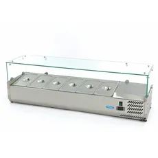 Maxima Gastro Aufsatzkühlvitrine - 140 cm - Passt 6 x 1/3 GN