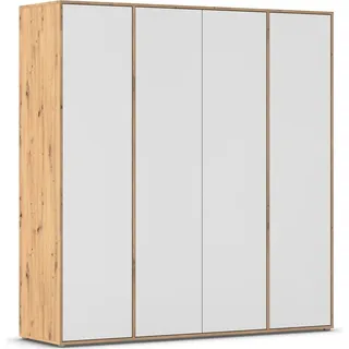 Rauch Drehtürenschrank Nabila 187 x 194 x 53 cm Weiß/Eiche Artisan