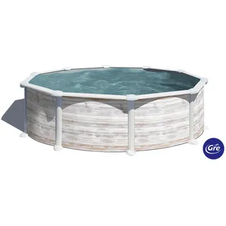 Gre Pool-Set , Weiß , Metall , 350x132 cm , Freizeit & Co, Pools & Wasserspaß, Pools, Stahlwandpools