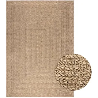 vidaXL Teppich 160x230 cm Jute-Optik Innen und Außen