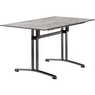 Sieger Gastro-Tisch Klapptisch 140 x 80 x 73 cm Beton Hell/Grau