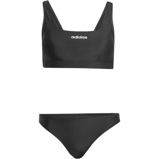 adidas Women's Padded Bralette Bikini Set, Black/White, 42