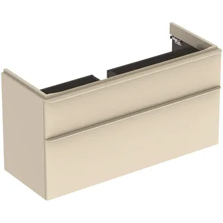 Geberit Waschtischunterschrank 2 Schubladen 118,4 x 61,7 x 47 cm Grau