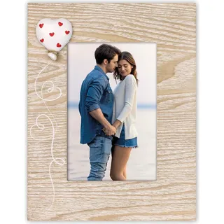 ZEP Holzfotorahmen Felicia 10x15 cm braun Ballon Herzen Hochformat - Braun