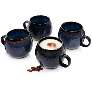 Sänger Cappuccinotassen SET Tokio - 4 teilig aus Steingut , Keramik , 4-teilig , kratzfest , Geschirr, Tassen, Kaffeetassen