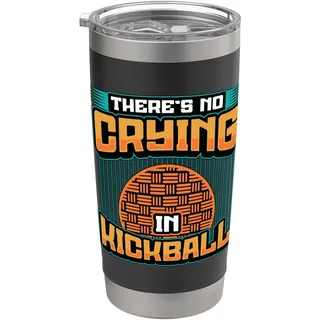 There's No Crying In Kickball Turnier Kickballer Kickball Doppelwandiger Edelstahl-Thermobecher