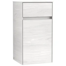 Bild Collaro Seitenschrank 404x748x349 mm, 1 Tür und 1 Schublade Anschlag (Scharnier) links, C03200, Farbe: Front/Korpus: White Wood, Griff: White Matt