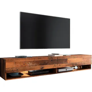 Home Affaire INOSIGN Lowboard 180 cm Braun MDF/Melamin/Holzwerkstoff