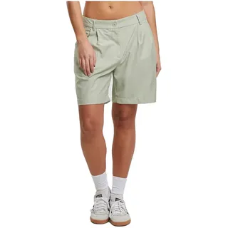 URBAN CLASSICS Ladies Pleated Bermuda Short - Grün - 32