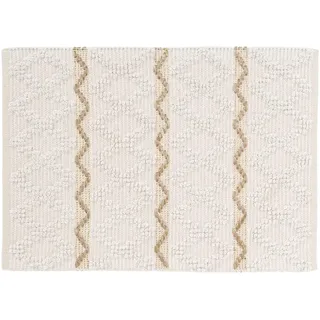 Douceur d'Intérieur Belem rechteckiger Teppich (60 x 90 cm), Baumwolle/Polyester, Verzierungen und Metallfäden