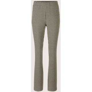 Schlupfhose MADELEINE "Schlupfhose Gerade Jersey-Hose mit Muster", Damen, Gr. 20, N + K Gr, weiß (bleigrau, perlweiß), Obermaterial: 67% Polyester PES. 30% Viskose CV. 3% Elasthan EL., Modern, gerade, Hosen Schlupfhose, Jersey-Schlupfhose im Minimaldessin