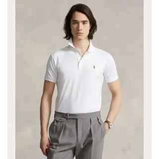 Polo Ralph Lauren für Herren. 710685514001 Slim Fit Soft-Touch-Poloshirt weiß (XXL), Lässig, Baumwolle, Kurzarm