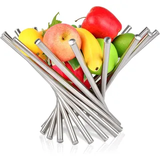 Obstschale für Küchentheke, Großer Obstkorb, moderner Obsthalter für Tisch, Edelstahl, Obstständer, kreative Wohnkultur, Brot, Gemüse, Aufbewahrung, Organizer