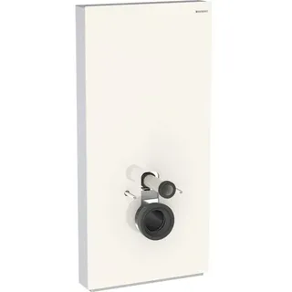 Geberit Monolith Sanitärmodul für Wand-WC, 101cm, Wasseranschluss seitlich, mit Anschlussstutzen, 131.022.JL.5, Farbe: Glas sand-grau / Aluminium