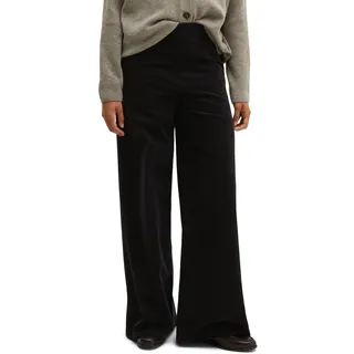 Marc OPolo Samthose Model Margo wide aus Organic Cotton-Stretch, schwarz